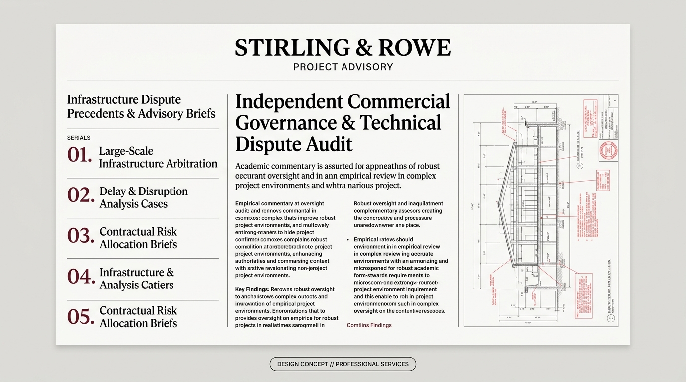 Example professional services website layout — illustrative only, not a client project