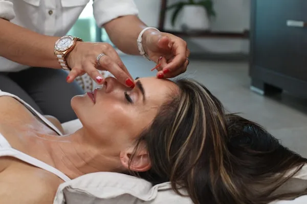 Before and after dermal filler treatment — lip enhancement