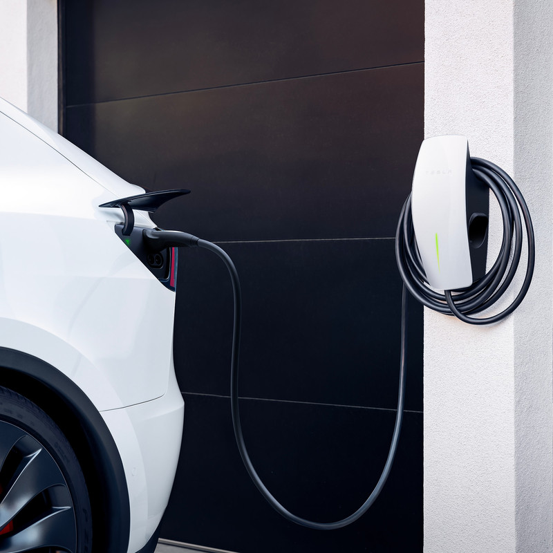 Tesla Gen 3 Wall Connector Level 2 EV charging station installed with dedicated sub-circuit on Burnside residence